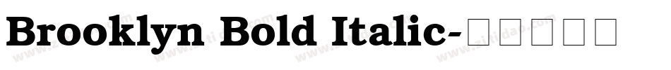 Brooklyn Bold Italic字体转换